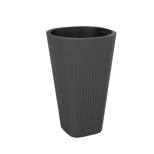 Květináč MUZA s vložkou 39 cm antracit