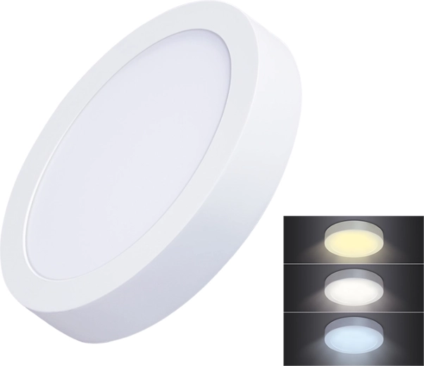 Solight led mini panel cct přisazený kulatý 12 w 900 lm