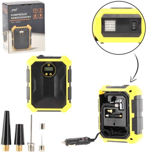 Autokomresor 12V 100W s digitálním displejem a LED světlem