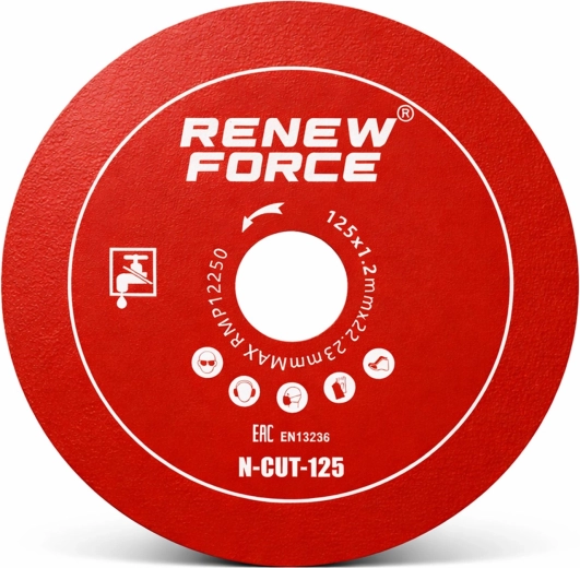 Diamantový kotouč na beton Renew Force n-cut-125 125 mm na broušení a přesné řezání - 1 kus