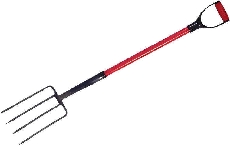 Vidle se 4 hroty s fiberglassovou násadou a rukojetí PH-Y