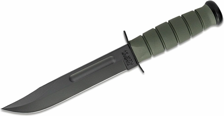 KA-BAR Full Size Foliage Green taktický nůž 18 cm s plastovým pouzdrem