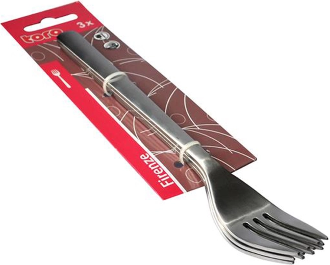 Nerezová jídelní vidlička TORO Firenze, sada 3 ks