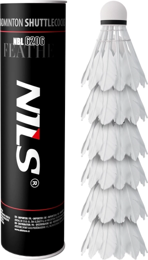 Badmintonové míčky z peří NILS NBL6206, 6 ks