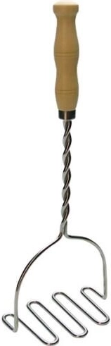 Šťouchadlo na brambory z nerezové oceli s dřevěnou rukojetí 32 cm