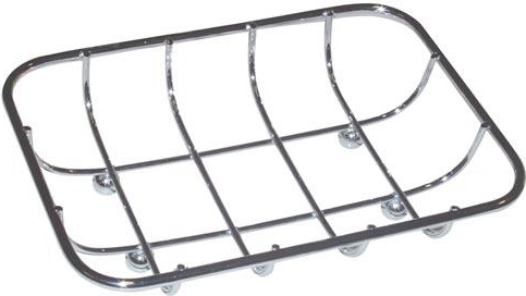 Mýdlenka obdélníková 13 × 9 cm chrom