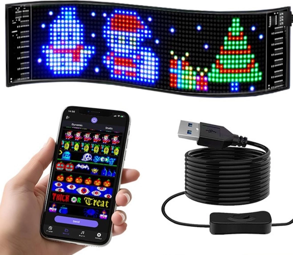 Programovatelný RGB LED panel do auta na zadní okno