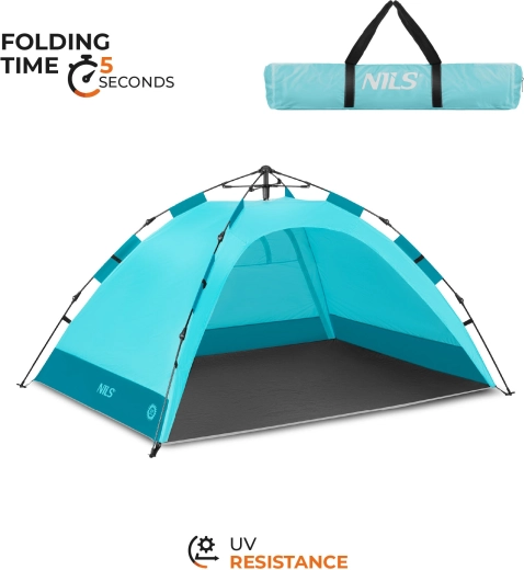 Nils pop-up plážový stan nc4802 modrý