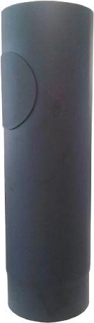 Kouřová roura s otvorem 120 mm, délka 500 mm, tloušťka 1,5 mm, černá