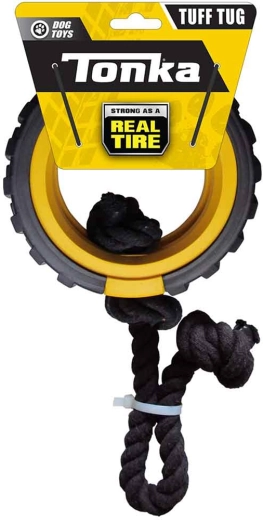 Tonka gumové mega tahadlo s lanem pro psy 38 cm