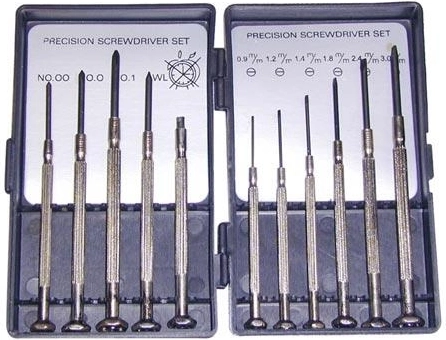 Sada hodinářských šroubováků 11 ks