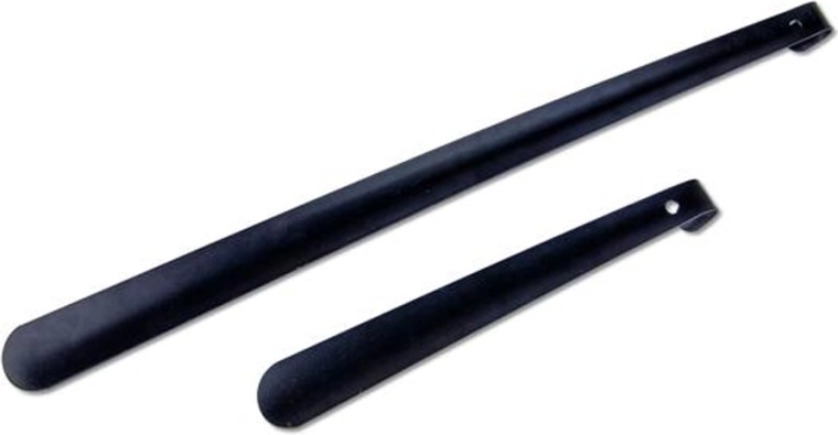 Kovové lžíce na obuv, sada 2 ks – bílá/černá