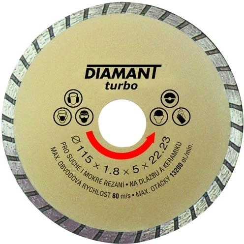 Diamantový řezný kotouč 150 mm Turbo s redukcí 22,2/20 mm