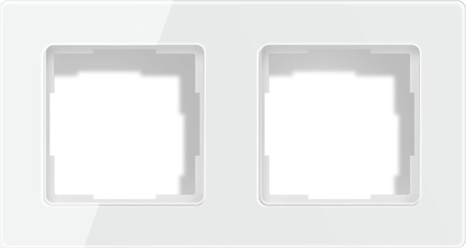 Avatto skleněný rámeček pro 2 moduly TS20 bílý