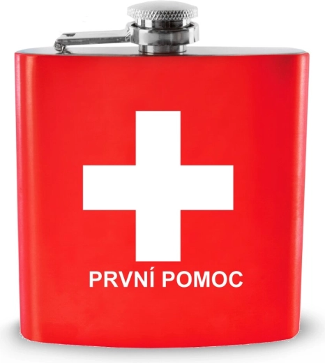 Kapesní nerezová placatka První pomoc 170 ml