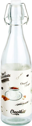 Skleněná láhev s patentním uzávěrem TORO 1 l Café bistro