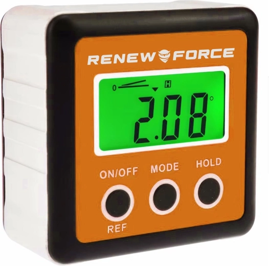 Digitální úhloměr 3v1 Renew Force s magnetickou základnou a podsvíceným LCD - 1 kus