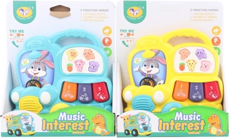 Dětské piánko ve tvaru autobusu se zvuky zvířátek