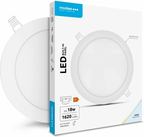 Kruhový LED panel 18 W studená bílá MODEE LIGHTING