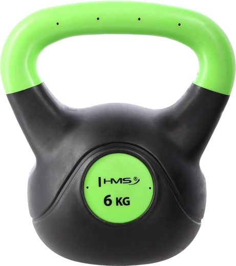 Kompozitní kettlebell HMS Vin-Bell 6 kg zelený