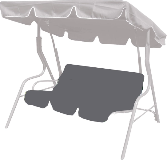 Polstr na zahradní houpačku 129 × 43 cm, antracit, 2 ks