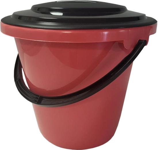 Plastové vědro s víkem a měrkou 16 l – mix barev