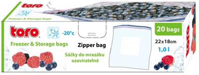 Uzavíratelné mrazicí sáčky TORO 1 l, 20 ks