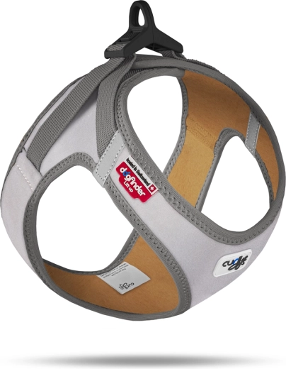 Curli postroj pro psy glow reflective šedý 2XS (2–4 kg)
