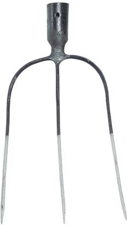 Kované vidle se 3 hroty bez násady