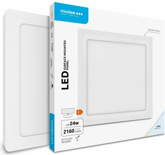 Modee LED čtvercový stropní panel 24 W studená bílá 2160 lm