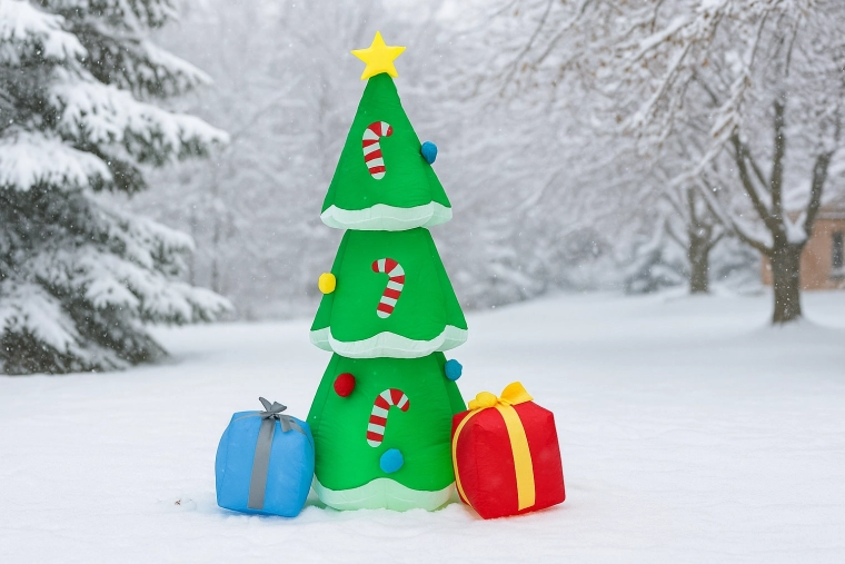 Nafukovací vánoční stromek s LED osvětlením 180 cm