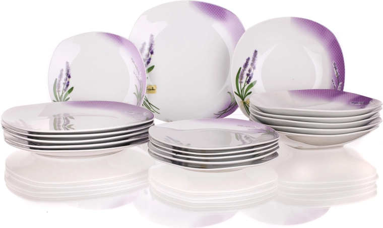 Porcelánová jídelní sada Lavender Square 18 ks