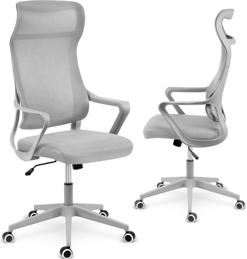 Kancelářská židle z mikro­síťoviny Sofotel Labi šedá