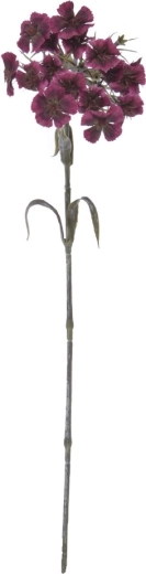 Umělý hvozdík v tmavě růžové barvě 55 cm