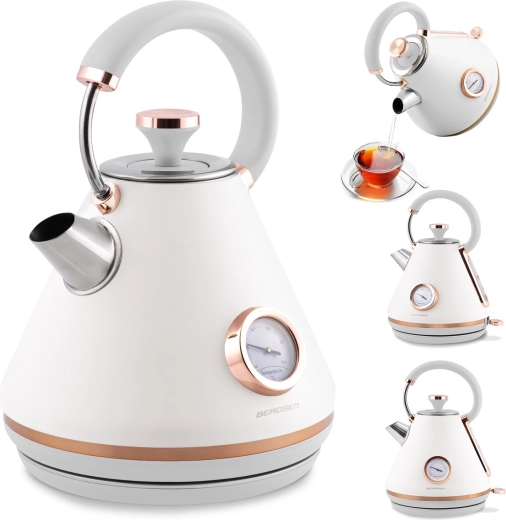 Elektrická konvice s teploměrem 1,7 l BERDSEN bílá