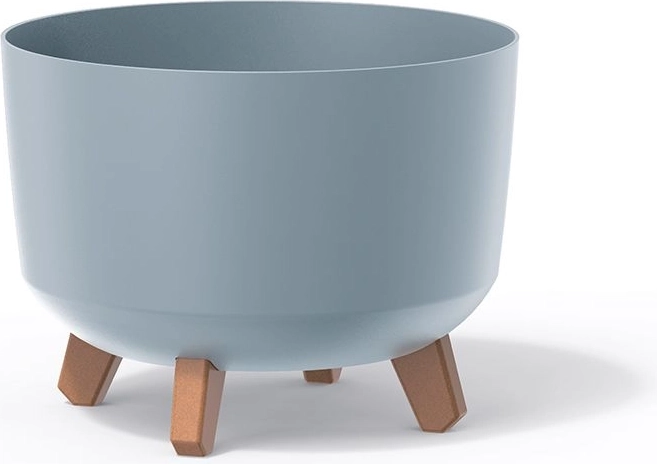 Květináč Gracia 33,9 cm světle šedý s betonovým efektem