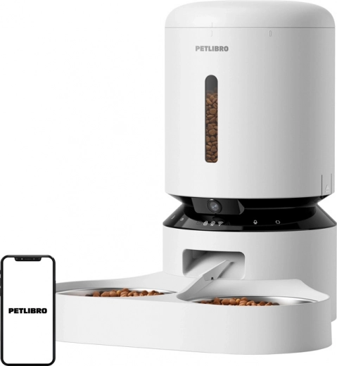 Automatický dávkovač krmiva Petlibro s kamerou a dvojitou miskou