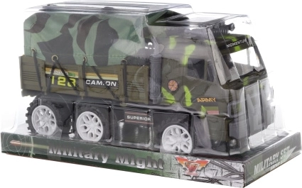 Vojenské auto s plachtou na setrvačník 23 cm