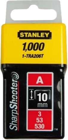 Spony 10 mm typ A STANLEY, 1000 ks