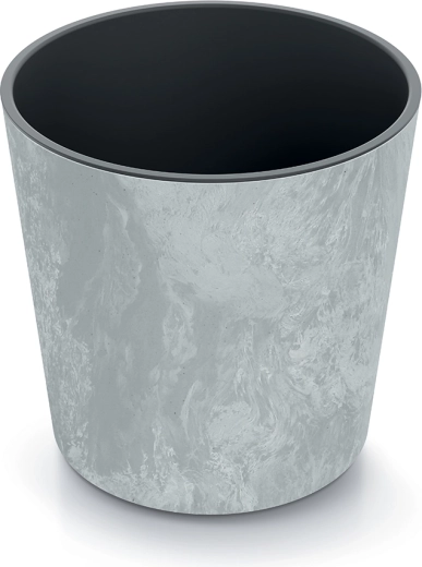 Květináč URBI ROUND EFFECT se vkladem 30 cm – beton