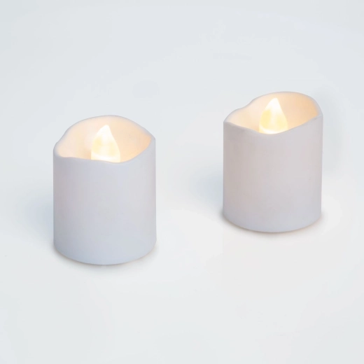 Bílá LED svíčka - 1 kus