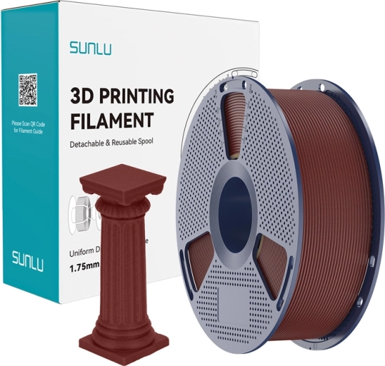 Sunlu PLA High‑Speed mramorový filament cihlově červený