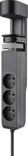 Solight přenosná stolní zásuvka 3× 230 V + USB-A/2× USB-C PD 20 W, 2 m, černá