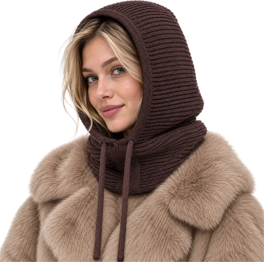 Dámská zimní kukla Glimz 3v1 – Hnědá