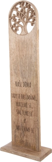 Naše doma dřevěná servírovací tabule z mangového dřeva 80 cm