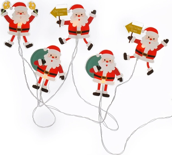 Solight LED okenní řetěz Santa s přísavkami, 6 LED, 120 cm