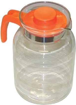 Skleněná konvice JULIE 2 l s plastovým víčkem a rukojetí