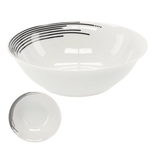 Kulatá keramická miska 18 cm – bílá, sada 12 ks