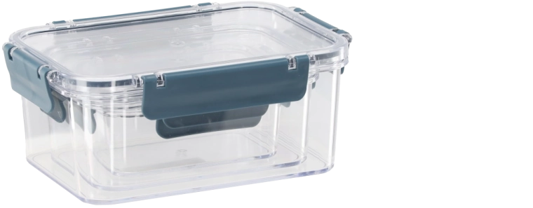 Sada obdélníkových dóz na potraviny se silikonovým těsněním SOFTCHEF, 3 ks