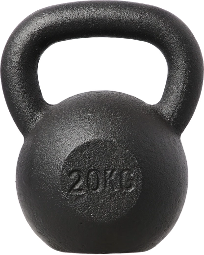 Litinový kettlebell HMS 20 kg černý